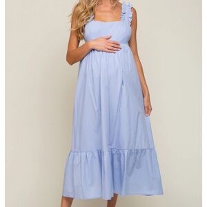 Pink blush maternity plus size dress